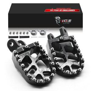 MZS 더트 바이크 풋 페그, 알루미늄 MX 풋페그 풋레스트 페달 블랙 호환 KLX300R KLX250R KLX250S KLX250SF KLX650 CR80R CR85R CR85RB XR250R XR400R XR600R XR650L XR650R