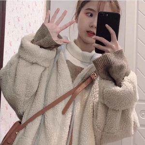여성 추천각 모피 코트 캐시미어 추동 퍼 일체형 벨벳 세미 캐주얼 도톰 OOTD4