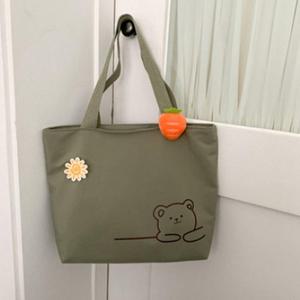 [라일리] Rly 10대 패션에코백 가방 데일리 유행 카키 손가방