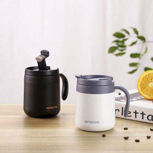 차량용 자동차 충전식 커피포트 350ml 스테인레스 스틸 보온병 컵 500ml 대용량 절연 주전자 머그잔 핸들