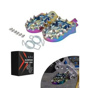 JFG RACING Dirt Bike Foot Pegs,Enamelling Rest Pedal Footpegs for CR125 /250 02-07 /CRF150R 07-22 /CRF250R 04-22 /CRF250X 04-17 /CRF450R 02-23 /CRF250RX 19-23 /CRF450RX 17-22 /CRF450X 05-23 /CRF250L