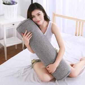 [BZJK3503_4B]홈스테이 면마 원통 쿠션 일자 등받이쿠션