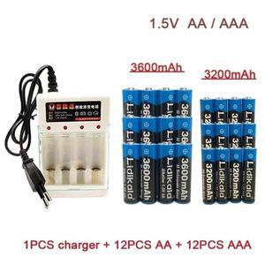 충전식 배터리 포함 알카라인 컴퓨터 시계 라디오 게임 디지털 카메라용  1.5V AA 3600Mah