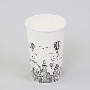 [순수한컵] 13온스 390ml 열기구 종이컵 1000개 - 1박스
