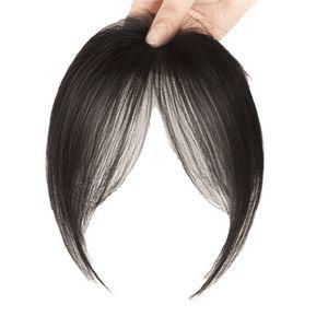 앞머리 8자 뱅머리 가발 클립이없는 상단 패드