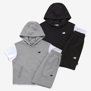 [롯데백화점]뉴발란스 KIDS RIDER_반팔 레이어드 후드 베스트 2p셋업 NK9YF2601U