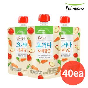 풀무원 디자인밀 요거다 사과당근 100ml X40개 유산균 식이섬유 어린이 음료