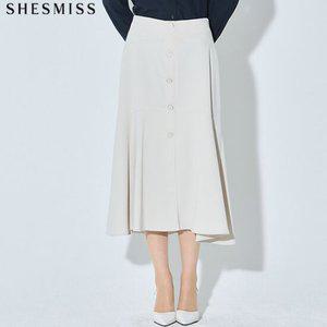 [쉬즈미스(SHESMISS)] 백 밴딩 버튼 스커트 (택가격 228000원)
