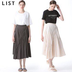 [리스트(LIST)] 유니크 셔링 플레어스커트 (택가격168000원)
