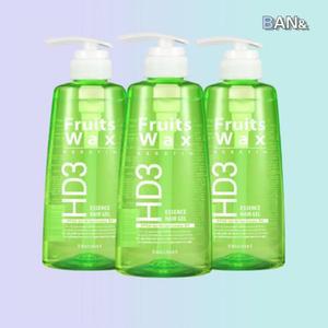 [기타] 과일나라 후르츠왁스 에센스 헤어젤 500ml 3개 네추럴한 세팅력