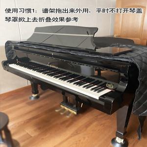 그랜드 피아노 커버 주문제작 건반 자수 먼지 삼각형 보호덮개 그랜드덮개 코드 세트 성당
