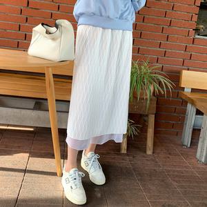 [미아마스빈]치프리 레이스 밴딩 H라인 스커트