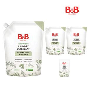 비앤비 비건 섬유세제 1500ml 리필형 3입+증정품
