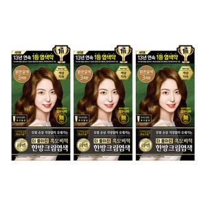 리엔 흑모비책크림 염색약 밝은갈색, 120g, 3개