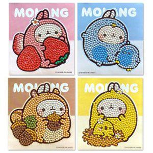 [기타]취미생활 몰랑이 10x11 4p 보석십자수 캐릭터 스티커