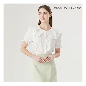 플라스틱아일랜드 :59,000원 | 러블리 이중 프릴 카라넥 반팔 블라우스 PQ029 689393