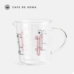 CAFEDE KONA 내열 유리 측정 컵, 주방 베이킹 체중계 커피 200ml