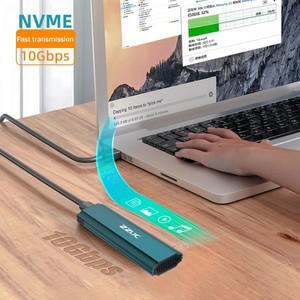 M.2 NVME PCIe NGFF SATA 듀얼 프로토콜 SSD 케이스 USB C Gen2 10Gbps 외부 인클로저 어댑터는 및 키를 지