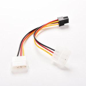 호환 Y 카드용 Male-6 Female IDE 커넥터 어댑터 듀얼 전원 PCI-E 케이블 비디오 4 핀