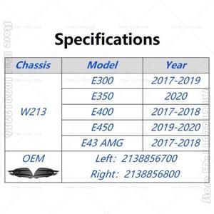 호환 범퍼 메르세데스 앞 E43 E400 W213 AMG 2138856700 E300 2017- 램프 E350 벤츠 2138856800 그릴 안개 E450 프레임