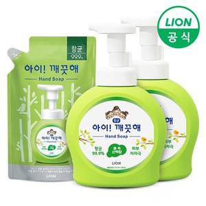 아이깨끗해 손세정제 숲속산책 용기 490ml 2개+리필 450ml 1개