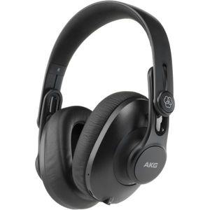 AKG 프로 오디오 K361BT 블루투스 오버이어 폐쇄형 접이식 스튜디오 헤드폰 블랙