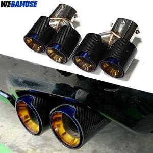 배기 BMW G20 G21 M340i M240i G42 M440i M 성능 배기 머플러 팁 테일 파이프 배기 시스템 용 쿼드 탄소 섬