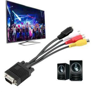 모니터연결케이블 연결선 VGA S to S-VIDEO 3 RCA 암 컨버터 케이블 비디오 어댑터 1 폴리백 ONLENYTV Out