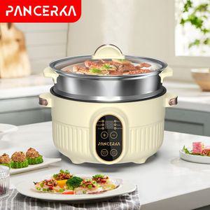 PANCERKA 2L 대용량 전기 핫팟  조절 가능한 온도 컨트롤(800W)가 있는 논스틱 다기능 조리용 냄비 내부 청