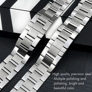 고품질 316L 스테인리스 스틸 시계 밴드 까르띠에 탱크 솔로 산토스 시계 스트랩 팔찌 20.5mm 14mm 16mm 18