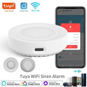 투야 스마트봇스마트   Tuya WiFi 사이렌 알람 100db 스피커는 Alexa Yandex Alice 라이프와  작동합니다.