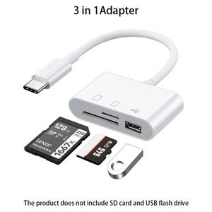 cf카드 메모리카드 Fro 3 In 1 Typ-C 어댑터 TF SD 메모리 카드 리더기 OTG USB C USB2.0 커넥터 Samsung