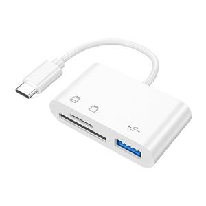 cf카드 메모리카드 3 In 1 USB Typ-C 어댑터 TF SD 메모리 카드 리더기 iPhone 16 15 Pro Max Plus 용 OTG