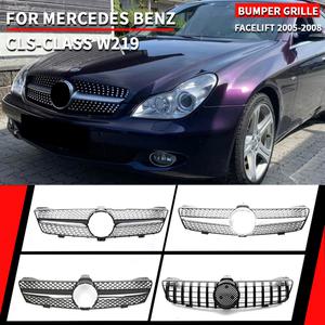자동차 그릴망 튜닝 광택 블랙 GTR 스타일 그릴 메르세데스 벤츠 호환 CLS 클래스 W219 2005-2008 CLS350 C