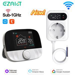 Tuya WiFi Smart Thermostat Water Gas Boiler RF433 Wireless Temperature Controller Socket Receiver Voice Alexa 구글 Home Alice