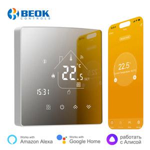 Beok 스마트 와이파이 온도 조절기 바닥 난방 물 가스 보일러 Yandex Alice alexa용 실내 원격 컨트롤러