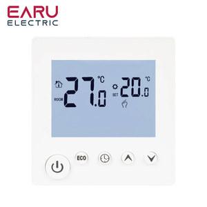 AC90V 240V 3A 16A 물 전기 바닥 난방 TRV 하우스 룸 온도 조절기 컨트롤러 디지털 LCD 디스플레이 벽걸이