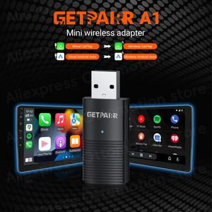 GetPairr Mini 2 in 1 무선 Carplay 어댑터 iphone 용 안드로이드 자동 동글 벤츠 MG Kia Chery VW Toyota