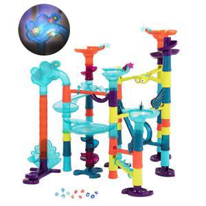 상상력발달 라이트 구슬 레이싱 레일 조립블럭 62p 두뇌개발 블록놀이 유아블럭