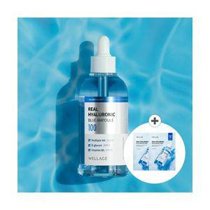 WELLAGE 리얼 히알루로닉 블루 100 앰플 100ml +블루앰플마스크 2매 증정 227823