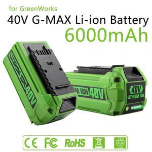 Greenworks 리튬 이온 배터리 제조사 교체용 잔디 예초기 전동 공구용 40V 6Ah G-MAX