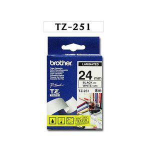 브라더 TZ 테이프 TZ-251 24mm라벨기 스티커 다용도 제본 마스킹 프린터