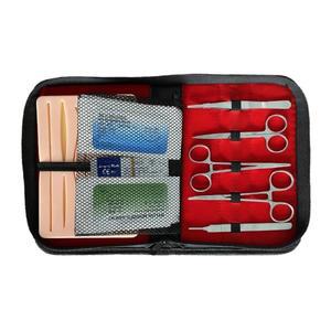Suture practice tool set, pre-cut wound silicone suture pad, training model for medical students
