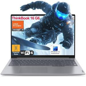 Lenovo ThinkBook 16 G6 16인치 FHD+ 노트북 컴퓨터 AMD 8코어 Ryzen 7 7730U (비트 i7-1360P) 16GB DDR4 R
