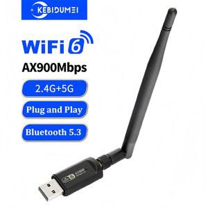 900MBPS WIFI 6 USB 어댑터 BLUETOOTH 5.3 무선 네트워크 카드 2.4G 5GHZ 듀얼 밴드 WIFI USB 동글 WI FI 수신기 드라이버