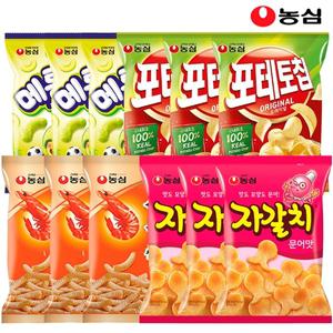 농심 새우깡 3봉+메론킥3봉+자갈치3봉+포테토칩3봉