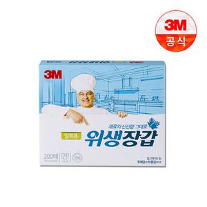 3M 일회용 위생장갑 200매 [다용도 비닐장갑/주방/식당]
