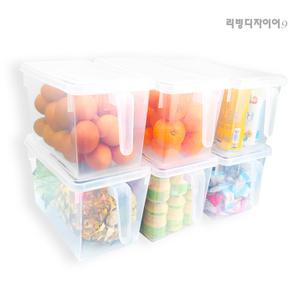 손잡이형 대용량 냉장고 정리함 수납 용기 냉동실 보관용기