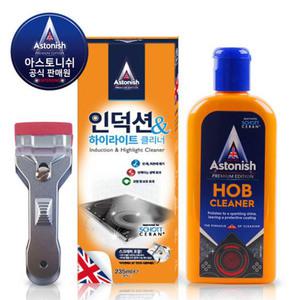 아스토니쉬 HOB 인덕션 하이라이트 클리너 235ml+스크래퍼 주방세제 세정재