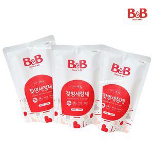 비앤비 젖병세정제 액상형 리필 500ml X 3개 과일 젖병 아기 주방 세제 유아